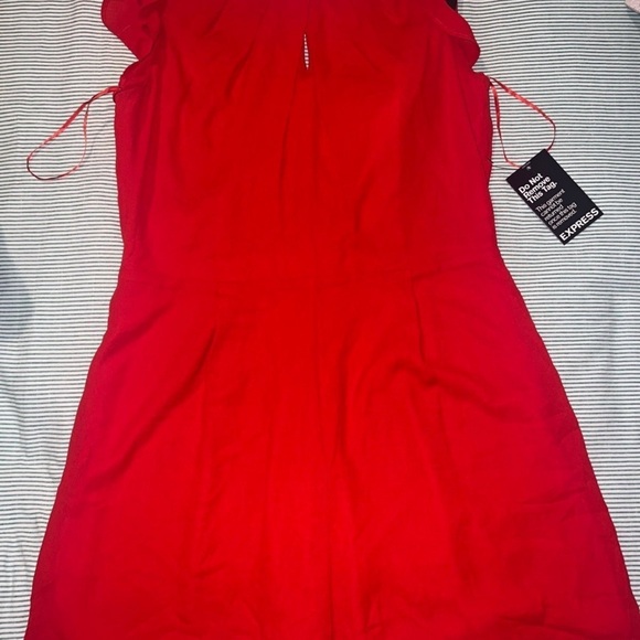 EXPRESS Red romper black lace - Picture 4 of 4